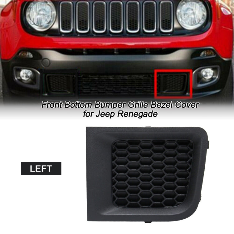 Car Left Front Bumper Lower Grille Bezel Cover for Jeep Renegade - Trunk & Bumper Accessories by buy2fix | Online Shopping UK | buy2fix