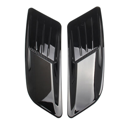 2 PCS Car Decorative Air Flow Intake Scoop Bonnet Side Fender Vent Hood Set for Ford Mustang 2015-2017, Bright Black - Decorative Sticker by buy2fix | Online Shopping UK | buy2fix