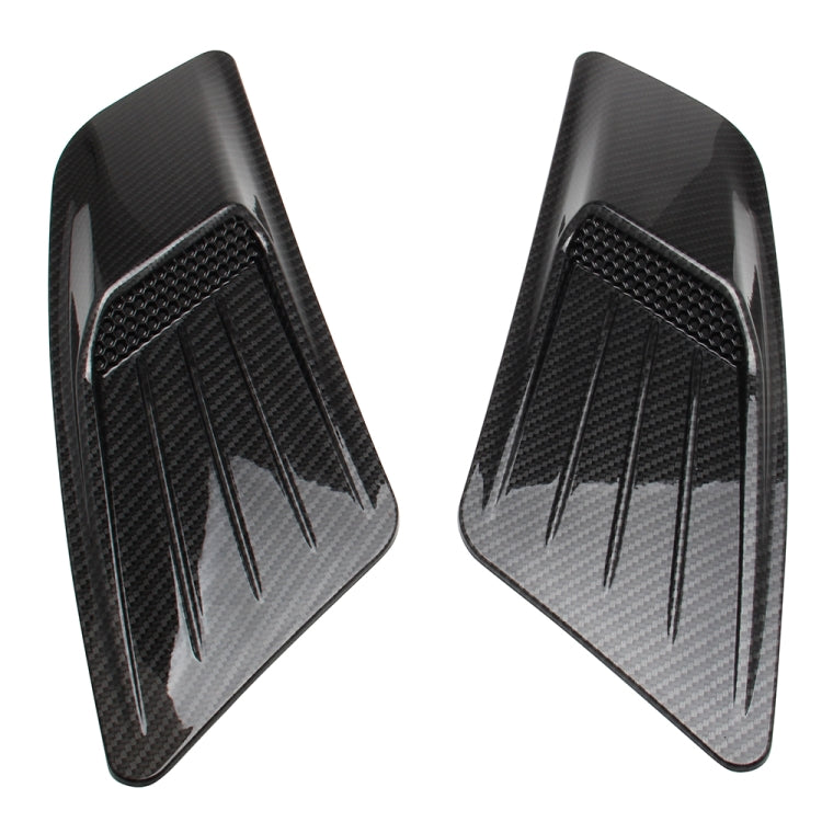 2 PCS Car Decorative Air Flow Intake Scoop Bonnet Side Fender Vent Hood Set for Ford Mustang 2015-2017, Carbon Fiber by buy2fix