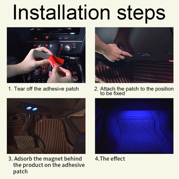 A86 Car Charging Smart Voice-activated Colorful Foot Atmosphere Light by buy2fix