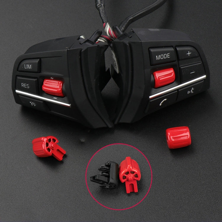 2 PCS Car Multi-functional Steering Wheel Rubber Button for BMW F10 / F07 / F02, Left and Right Drive Universal (Black) by buy2fix