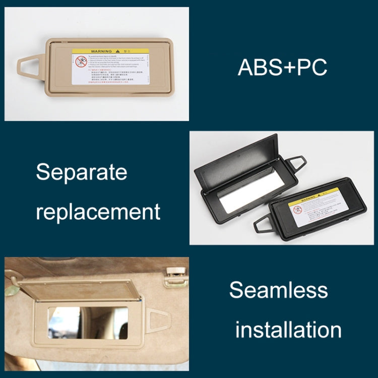 Car Front Row Left Sun Visor Makeup Mirror for Mercedes-Benz S Class W220 1998-2005, Left and Right Drive Universal (Black) by buy2fix