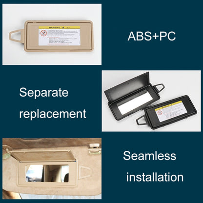 Car Front Row Left Sun Visor Makeup Mirror for Mercedes-Benz S Class W220 1998-2005, Left and Right Drive Universal (Grey) by buy2fix