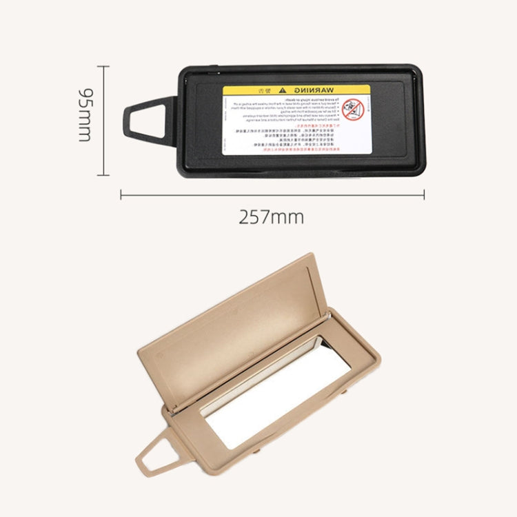 Car Front Row Right Sun Visor Makeup Mirror for Mercedes-Benz S Class W220 1998-2005, Left and Right Drive Universal (Beige) by buy2fix