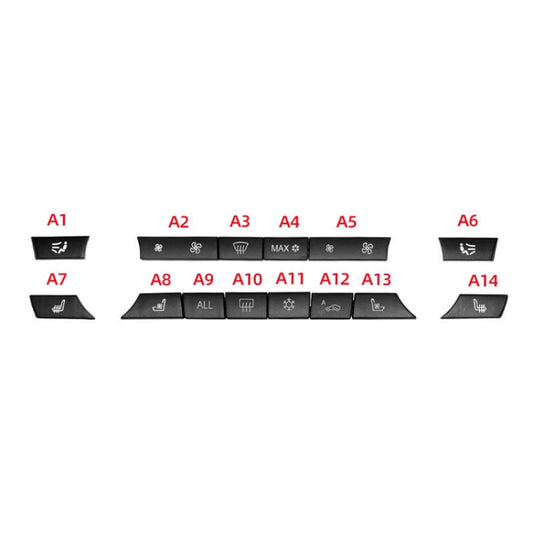Car Air Conditioner Panel Switch Button 14-button 61319313923 for BMW F10 / F07 / F02 - Air Conditioning System by buy2fix | Online Shopping UK | buy2fix