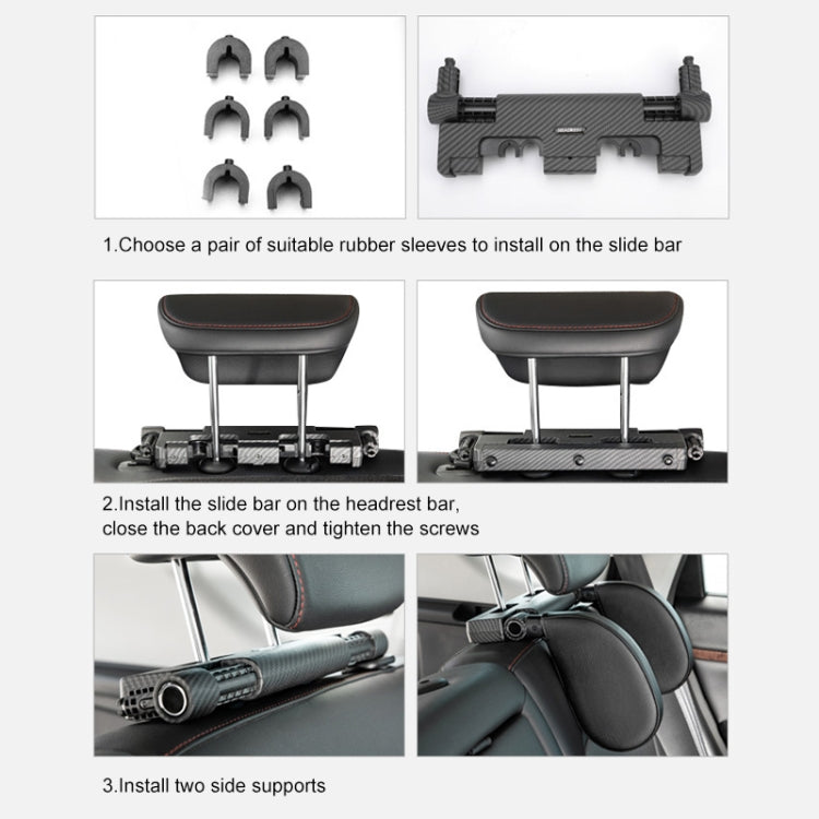 A03 Adjustable Car Auto U-shaped Memory Foam Neck Rest Cushion Seat Pillow (Black) by buy2fix