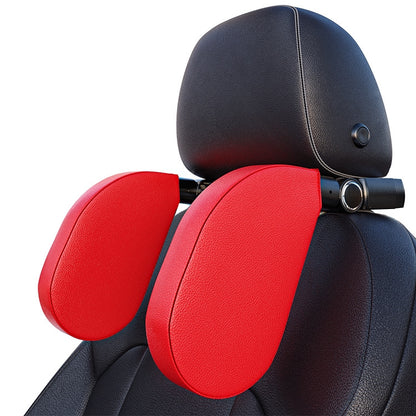 A05 Adjustable Car Auto U-shaped Memory Foam Neck Rest Cushion Seat Pillow with Hook & Mobile Phone Holder (Red) by buy2fix