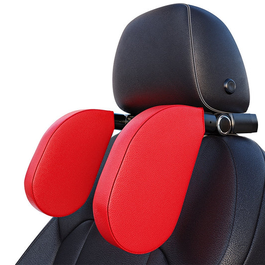 A05 Adjustable Car Auto U-shaped Memory Foam Neck Rest Cushion Seat Pillow with Hook & Mobile Phone Holder (Red) by buy2fix