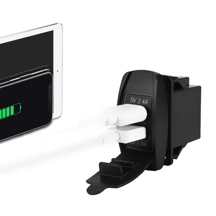 Car 4.8A Double-sided Mobile Phone Charger - DIY Modified Charger by buy2fix | Online Shopping UK | buy2fix