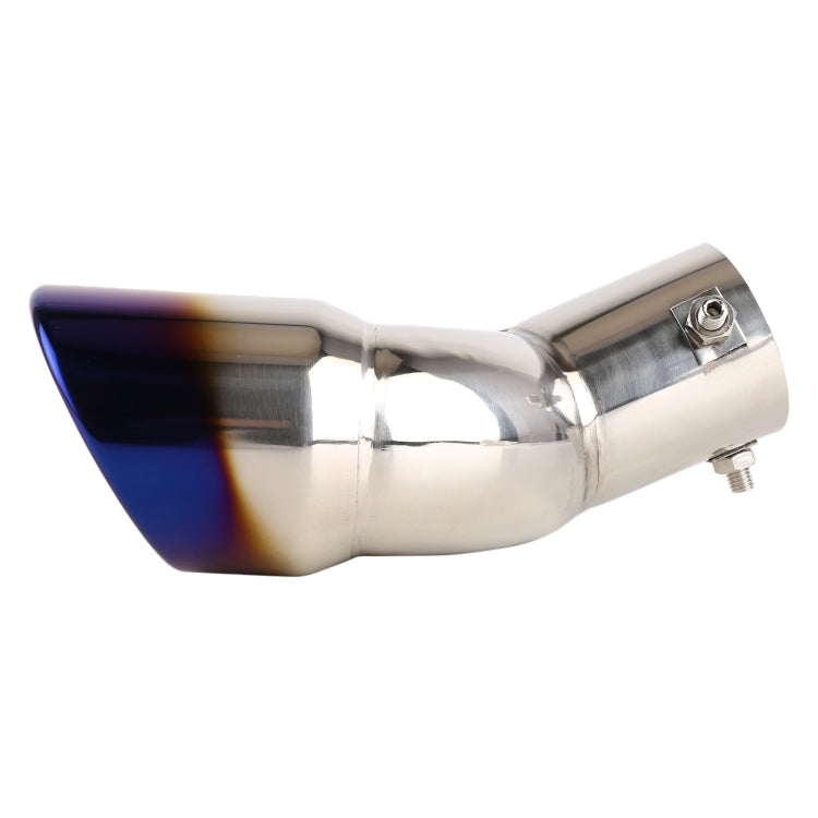 Universal Car Styling Stainless Steel Elbow Exhaust Tail Muffler Tip Pipe, Inside Diameter: 7.2cm (Blue) - Exhaust Pipes by buy2fix | Online Shopping UK | buy2fix