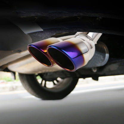 Universal Car Styling Stainless Steel Elbow Exhaust Tail Muffler Tip Pipe, Inside Diameter: 6cm (Blue) - Exhaust Pipes by buy2fix | Online Shopping UK | buy2fix