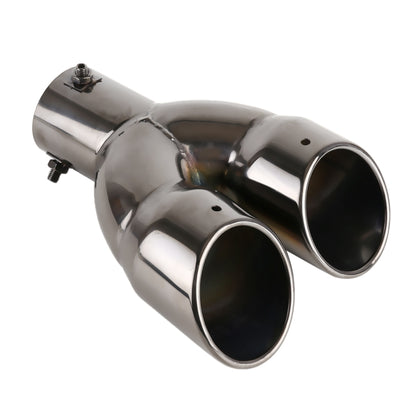 Universal Car Styling Stainless Steel Straight Exhaust Tail Muffler Tip Pipe, Inside Diameter: 7.2cm (Grey) - Exhaust Pipes by buy2fix | Online Shopping UK | buy2fix
