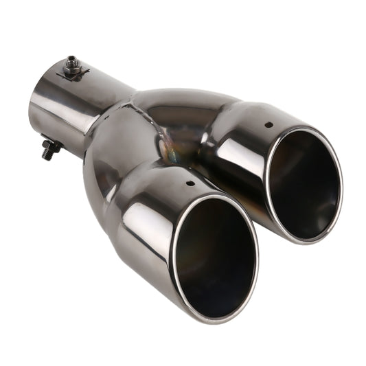 Universal Car Styling Stainless Steel Straight Exhaust Tail Muffler Tip Pipe, Inside Diameter: 7.2cm (Grey) - Exhaust Pipes by buy2fix | Online Shopping UK | buy2fix