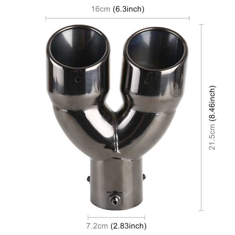 Universal Car Styling Stainless Steel Straight Exhaust Tail Muffler Tip Pipe, Inside Diameter: 7.2cm (Grey) - Exhaust Pipes by buy2fix | Online Shopping UK | buy2fix