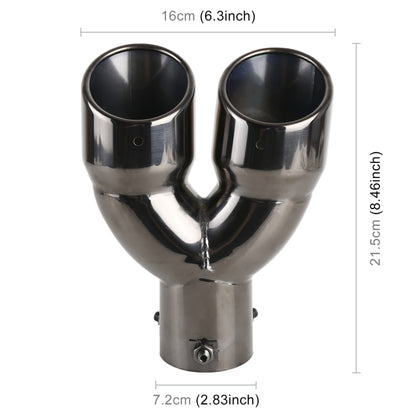 Universal Car Styling Stainless Steel Straight Exhaust Tail Muffler Tip Pipe, Inside Diameter: 7.2cm (Grey) - Exhaust Pipes by buy2fix | Online Shopping UK | buy2fix