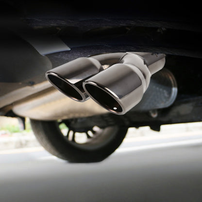 Universal Car Styling Stainless Steel Straight Exhaust Tail Muffler Tip Pipe, Inside Diameter: 7.2cm (Grey) - Exhaust Pipes by buy2fix | Online Shopping UK | buy2fix