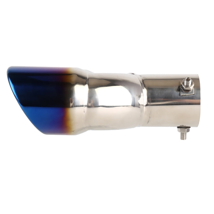Universal Car Styling Stainless Steel Straight Exhaust Tail Muffler Tip Pipe, Inside Diameter: 7.2cm (Blue) - Exhaust Pipes by buy2fix | Online Shopping UK | buy2fix