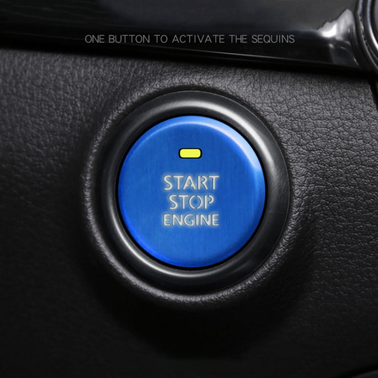 Car Engine Start Key Push Button Inner Ring Trim Sticker Decoration for Mazda Axela CX-30 2020 (Blue) by buy2fix