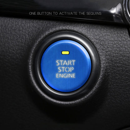 Car Engine Start Key Push Button Inner Ring Trim Sticker Decoration for Mazda Axela CX-30 2020 (Blue) by buy2fix