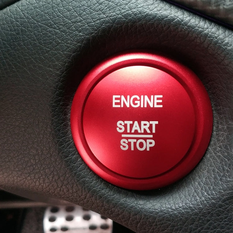 Car Engine Start Key Push Button Ring Trim Sticker Decoration for Mercedes-Benz A-Class 2013-2018 / C-Class 2015-2018 / GLA (Red) by buy2fix