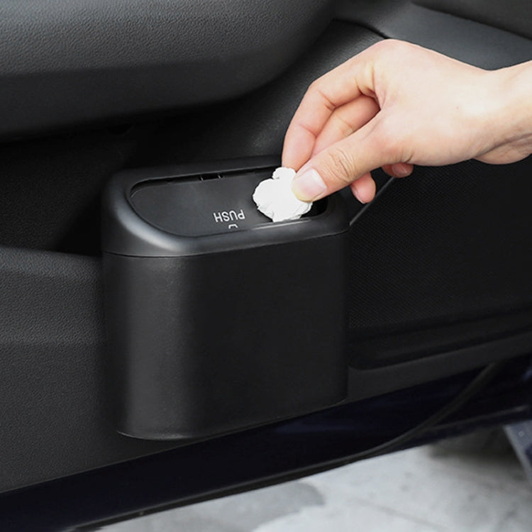 Vehicle Trash Can Bin Rubbish Bin Organizer Car-mounted Trash Storage Box by buy2fix