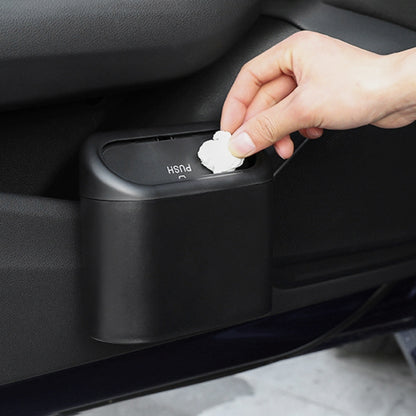 Vehicle Trash Can Bin Rubbish Bin Organizer Car-mounted Trash Storage Box by buy2fix