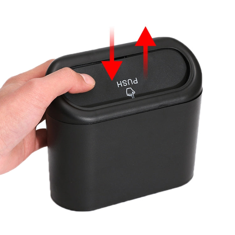 Vehicle Trash Can Bin Rubbish Bin Organizer Car-mounted Trash Storage Box by buy2fix