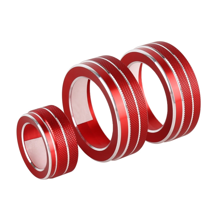 3 PCS Car Metal Air Conditioner Knob Case for Honda CR-V 2017-2021 (Red) by buy2fix