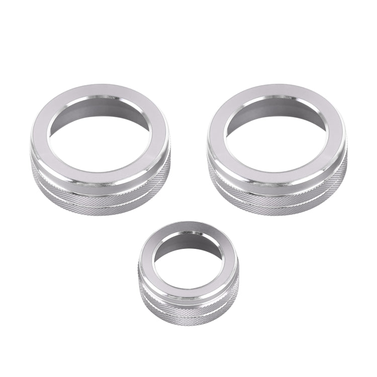 3 PCS Car Metal Air Conditioner Knob Case for Honda CR-V 2017-2021 (Silver) by buy2fix