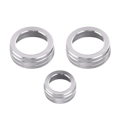 3 PCS Car Metal Air Conditioner Knob Case for Honda CR-V 2017-2021 (Silver) by buy2fix