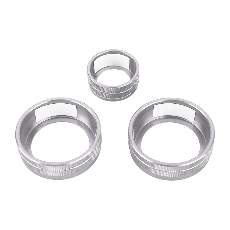 3 PCS Car Metal Air Conditioner Knob Case for Honda CR-V 2017-2021 (Silver) by buy2fix