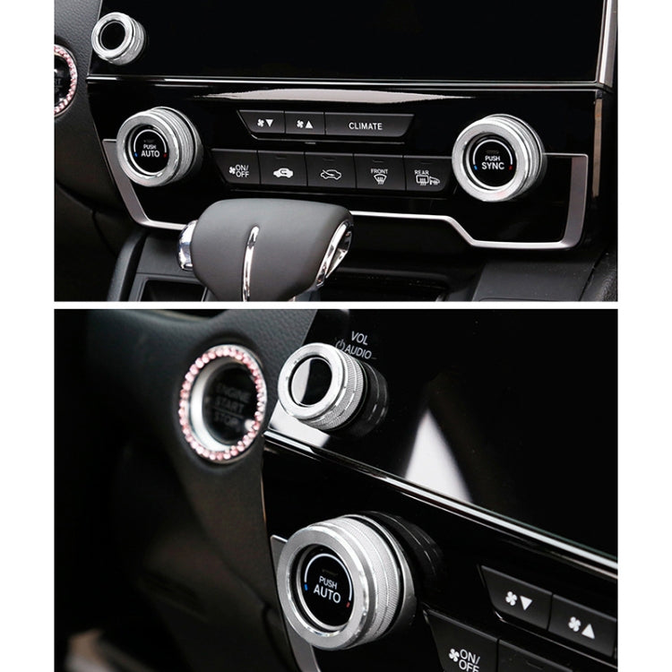 3 PCS Car Metal Air Conditioner Knob Case for Honda CR-V 2017-2021 (Silver) by buy2fix