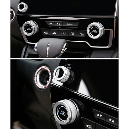 3 PCS Car Metal Air Conditioner Knob Case for Honda CR-V 2017-2021 (Silver) by buy2fix