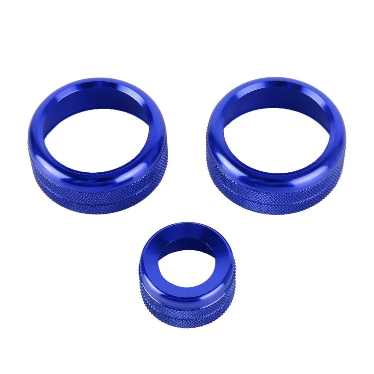 3 PCS Car Metal Air Conditioner Knob Case for BMW X1 / X2 / GT (Blue) - Decoration Rings by buy2fix | Online Shopping UK | buy2fix