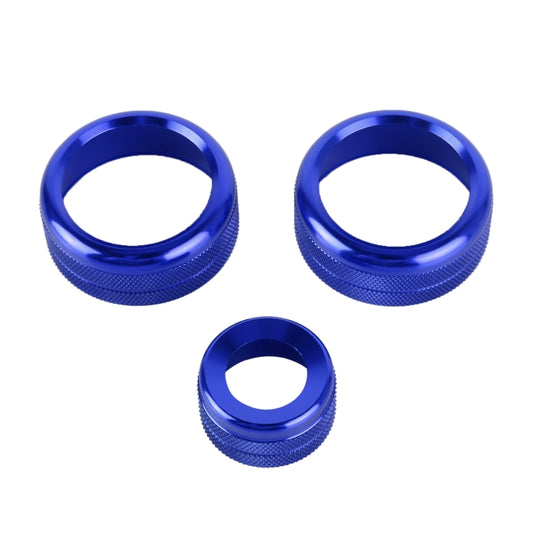 3 PCS Car Metal Air Conditioner Knob Case for BMW X1 / X2 / GT (Blue) - Decoration Rings by buy2fix | Online Shopping UK | buy2fix
