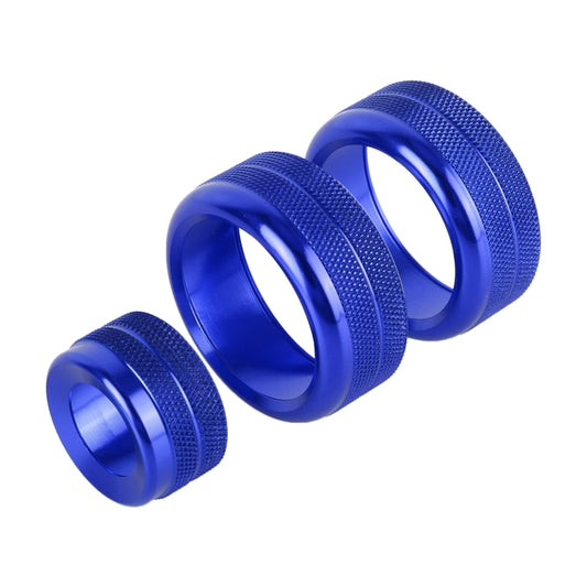 3 PCS Car Metal Air Conditioner Knob Case for BMW X1 / X2 / GT (Blue) - Decoration Rings by buy2fix | Online Shopping UK | buy2fix
