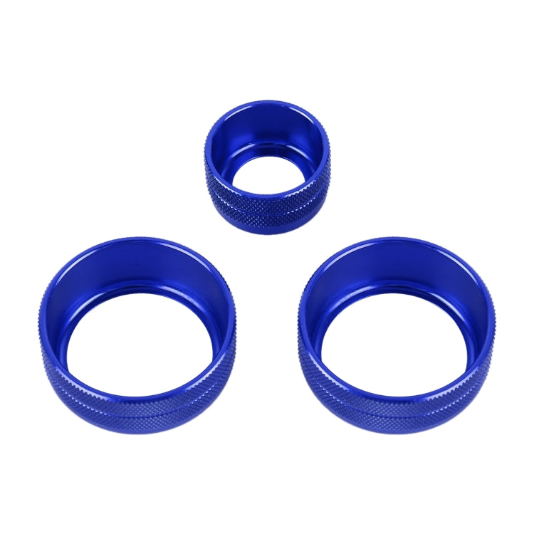 3 PCS Car Metal Air Conditioner Knob Case for BMW X1 / X2 / GT (Blue) - Decoration Rings by buy2fix | Online Shopping UK | buy2fix