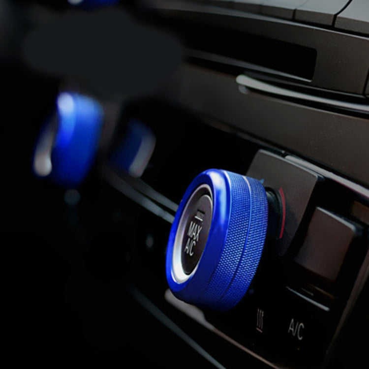 3 PCS Car Metal Air Conditioner Knob Case for BMW X1 / X2 / GT (Blue) - Decoration Rings by buy2fix | Online Shopping UK | buy2fix