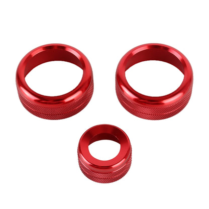 3 PCS Car Metal Air Conditioner Knob Case for BMW X1 / X2 / GT (Red) by buy2fix