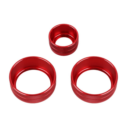 3 PCS Car Metal Air Conditioner Knob Case for BMW X1 / X2 / GT (Red) by buy2fix