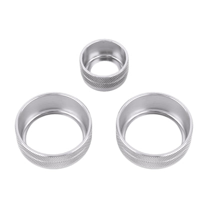 3 PCS Car Metal Air Conditioner Knob Case for BMW X1 / X2 / GT (Silver) by buy2fix