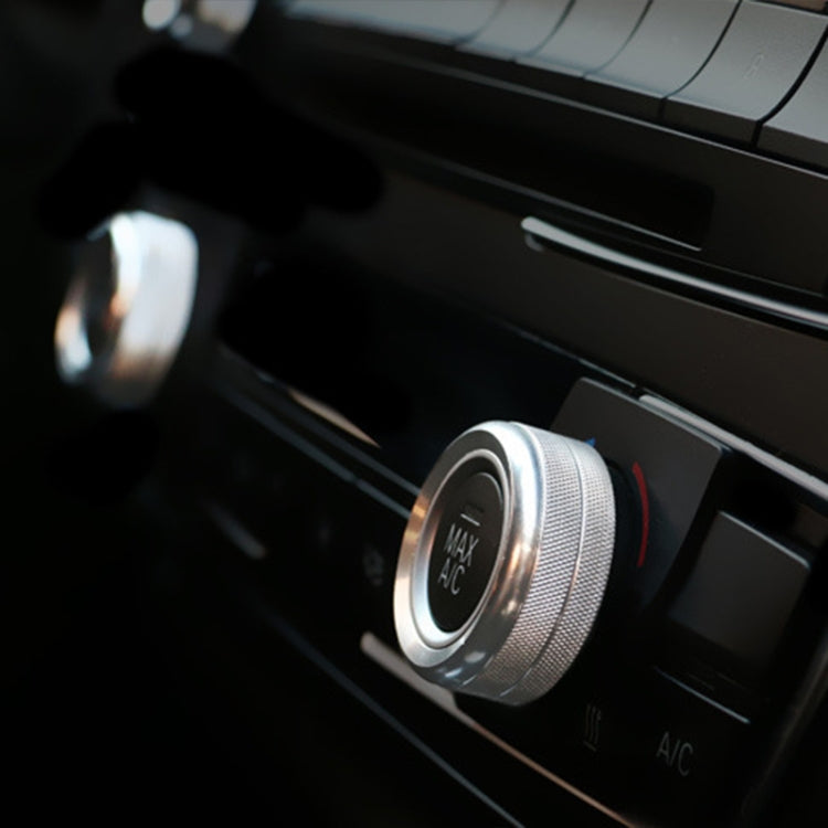 3 PCS Car Metal Air Conditioner Knob Case for BMW X1 / X2 / GT (Silver) by buy2fix