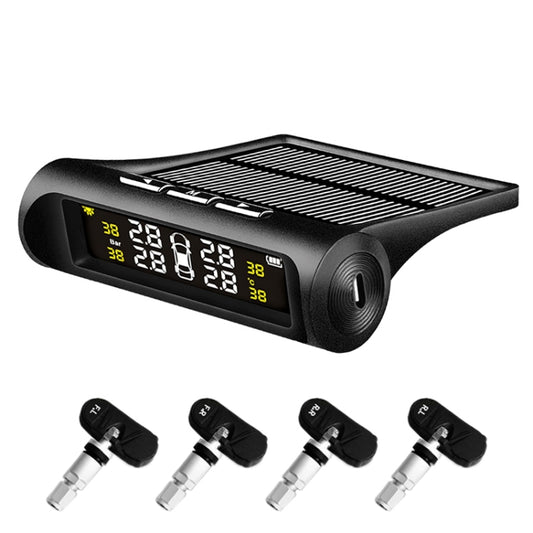 YB-P0248 Universal Car Wireless Solar Built-in TPMS Tire Pressure Monitor Detector - Tire Pressure Gauges by buy2fix | Online Shopping UK | buy2fix