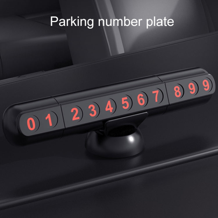 3R-2166 3 in 1 Multifunctional Car Parking Number Plate with Safety Hammer + Cutting Seat Belt - Parking Card by 3R | Online Shopping UK | buy2fix