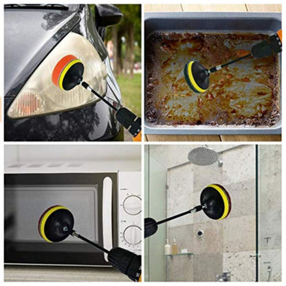 11 in 1 4 inch Sticky Disc Scouring Pad Floor Wall Window Glass Cleaning Descaling Electric Drill Brush Head Set - Sponges, Cloths & Brushes by buy2fix | Online Shopping UK | buy2fix