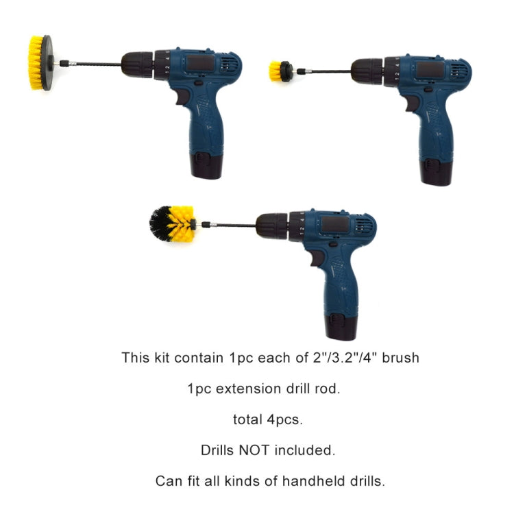 37 in 1 Floor Wall Window Glass Cleaning Descaling Electric Drill Brush Head Set - Sponges, Cloths & Brushes by buy2fix | Online Shopping UK | buy2fix