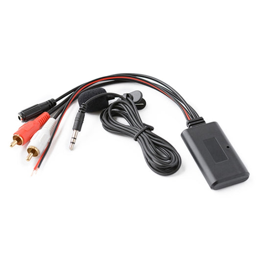 Car 2RCA Lotus Male Head AUX Music + MIC Bluetooth Phone Cable, Cable Length: 1.5m - DIY Cables by buy2fix | Online Shopping UK | buy2fix