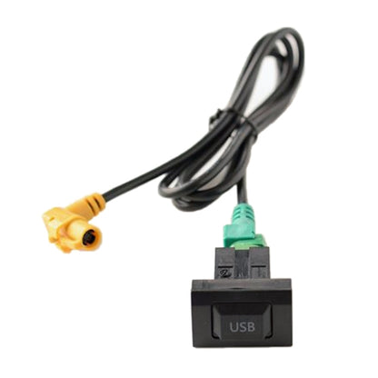 Car Center Console CD Reserved Position Modified USB Port 3.3x2.3cm + Cable Wiring Harness for Volkswagen / Audi / Skoda, Cable Length: 1m - Car Switches by buy2fix | Online Shopping UK | buy2fix