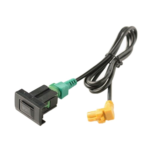 Car Center Console CD Reserved Position Modified USB Port 3.3x2.3cm + Cable Wiring Harness for Volkswagen / Audi / Skoda, Cable Length: 1m - Car Switches by buy2fix | Online Shopping UK | buy2fix