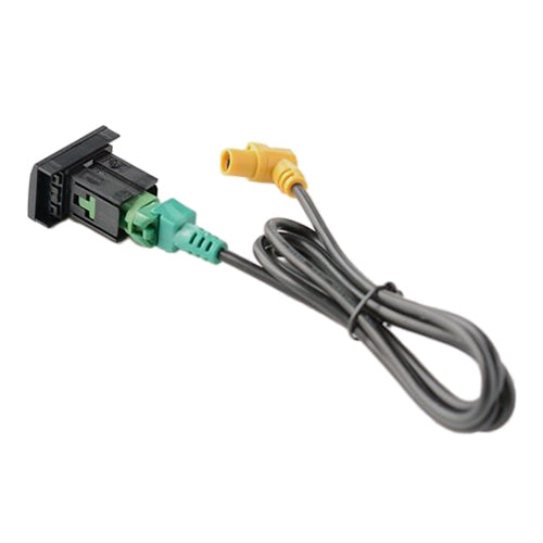 Car Center Console CD Reserved Position Modified USB Port 3.3x2.3cm + Cable Wiring Harness for Volkswagen / Audi / Skoda, Cable Length: 1m - Car Switches by buy2fix | Online Shopping UK | buy2fix